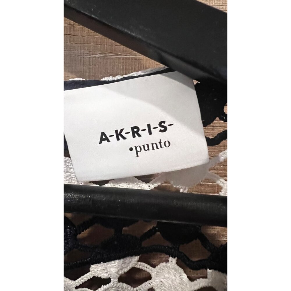 Akris punto Striped Guipure Lace Maxi Dress size 8 - Picture 6 of 13